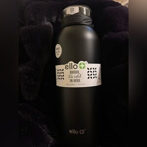 Ello® Pop & Fill 40oz Stainless Steel Water Bottle - Tonal Black